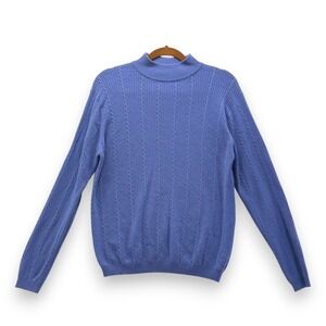 Charter Club Cashmere Sweater Blue Medium